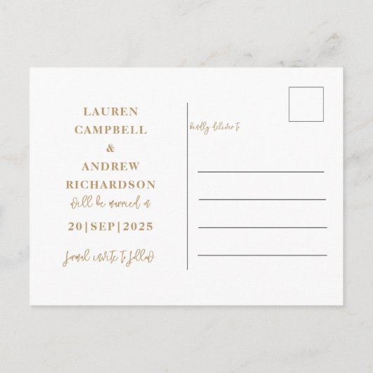 Modern Sparen het Briefkaart van de Tekst van de D (Achterkant)