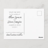 Modern sparen het briefkaart van het datumflamingi (Achterkant)