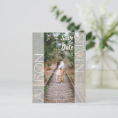 Modern sparen het briefkaart van het datumontwerp (Staand voorkant)