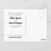 Modern sparen het briefkaart van het datumontwerp (Achterkant)