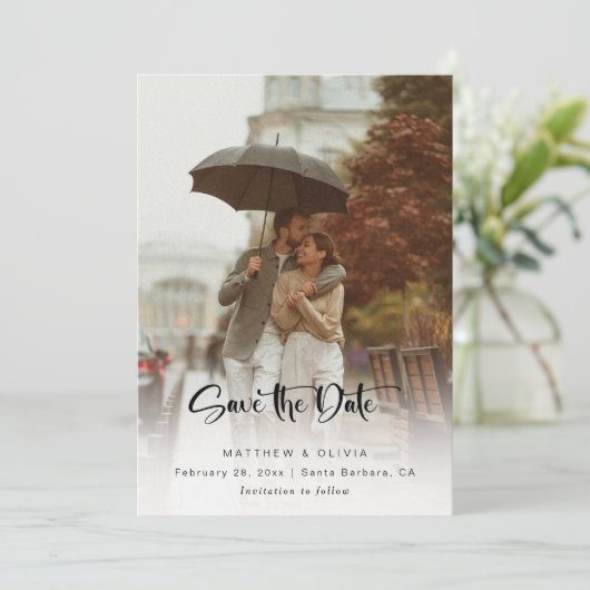 Modern Sparen het Manuscript van de Kalligrafie va Save The Date (Staand voorkant)