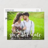 Modern sparen het Verloving van de Datum de KolomF Briefkaart (Voorkant / Achterkant)