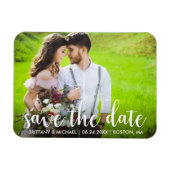 Modern sparen het Verloving van de Datum de KolomF Magneet (Horizontaal)