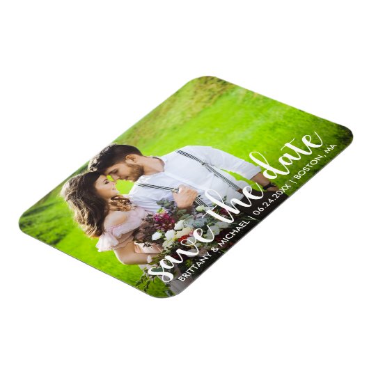 Modern sparen het Verloving van de Datum de KolomF Magneet (Linkerzijde)