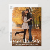 Modern sparen het Verloving van de Datum de Paars  Briefkaart (Voorkant / Achterkant)