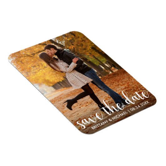 Modern sparen het Verloving van de Datum de Paars  Magneet (Rechterzijde)