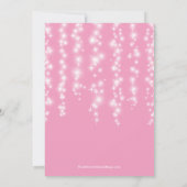 Modern Sparkle Girls Baby shower Invitation Kaart (Achterkant)