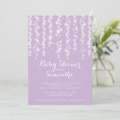 Modern Sparkle Girls Baby shower Invitation Kaart (Staand voorkant)