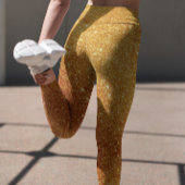Modern Sparkle Gold Glitter Leggings voor dames