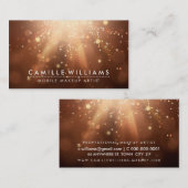 MODERN SPARKLY LIGHT grillige warme koffie bruin Visitekaartje (Voorkant / Achterkant)