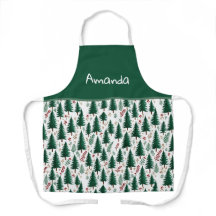 Modern Sparrenbos Bomen Patroon Aangepaste Kerstmi