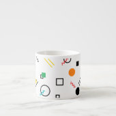 Modern, speels, cool, trendy, Memphis geometrisch Espresso Kop (Voorkant)