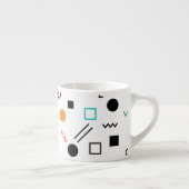 Modern, speels, cool, trendy, Memphis geometrisch Espresso Kop (Rechts)