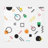 Modern, speels, cool, trendy, Memphis geometrisch Fleece Deken (Voorkant (Horizontaal))