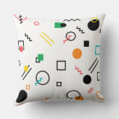 Modern, speels, cool, trendy, Memphis geometrisch Kussen (Achterkant)