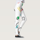 Modern, speels, cool, trendy, Memphis geometrisch Leggings (Rechts)