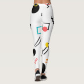 Modern, speels, cool, trendy, Memphis geometrisch Leggings (Achterkant)