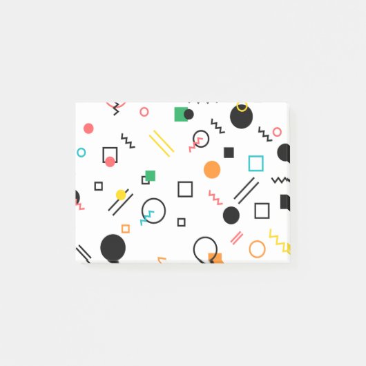 Modern, speels, cool, trendy, Memphis geometrisch Post-it® Notes (Voorkant)