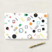 Modern, speels, cool, trendy, Memphis geometrisch Post-it® Notes (Op bureau)