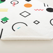 Modern, speels, cool, trendy, Memphis geometrisch Sherpa Deken (3/4)