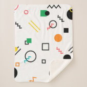 Modern, speels, cool, trendy, Memphis geometrisch Sherpa Deken (Voorkant)