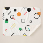 Modern, speels, cool, trendy, Memphis geometrisch Sherpa Deken (Voorkant (horizontaal))