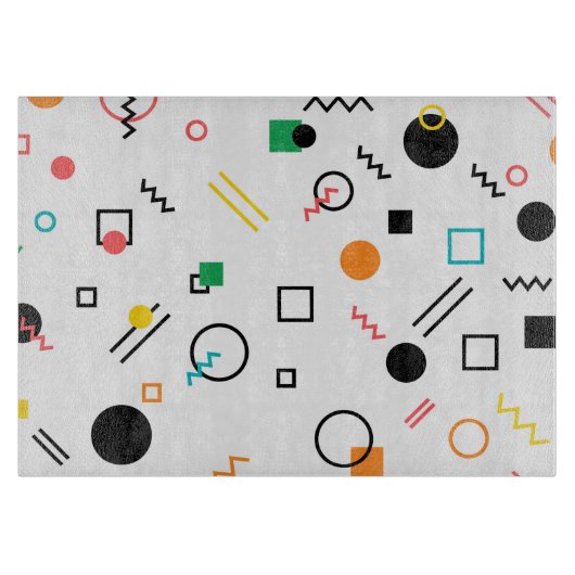 Modern, speels, cool, trendy, Memphis geometrisch Snijplank (Voorkant)