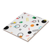 Modern, speels, cool, trendy, Memphis geometrisch Tegeltje (Zijkant)