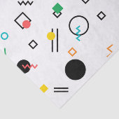 Modern, speels, cool, trendy, Memphis geometrisch Tissuepapier (Detail)