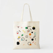 Modern, speels, cool, trendy, Memphis geometrisch Tote Bag (Voorkant)