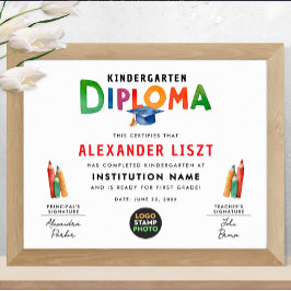 Modern Speels Kleurrijk Typo Kid Afstudeerdiploma Poster
