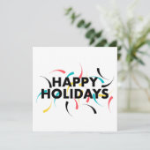 Modern, speels ontwerp van "Prettige Feestdagen" Kaart (Staand voorkant)