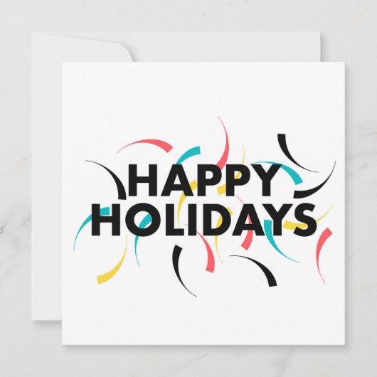 Modern, speels ontwerp van "Prettige Feestdagen" Kaart (Voorkant)