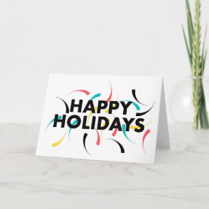 Modern, speels ontwerp van "Prettige Feestdagen" Kaart