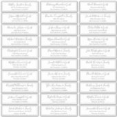 Modern speels script bruiloft gastnamen adres sticker (Voorkant)