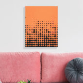 Modern, speels, stadgeometrisch cirkelpatroon canvas afdruk (Insitu (Woonkamer))