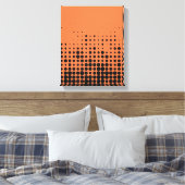 Modern, speels, stadgeometrisch cirkelpatroon canvas afdruk (Insitu (Slaapkamer))
