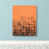 Modern, speels, stadgeometrisch cirkelpatroon canvas afdruk (Insitu (Houten vloer))