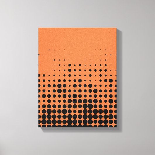Modern, speels, stadgeometrisch cirkelpatroon canvas afdruk (Voorkant)