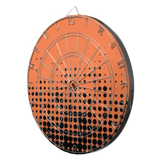 Modern, speels, stadgeometrisch cirkelpatroon dartbord (Voorkant Rechts)