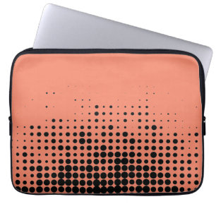 Modern, speels, stadgeometrisch cirkelpatroon laptop sleeve