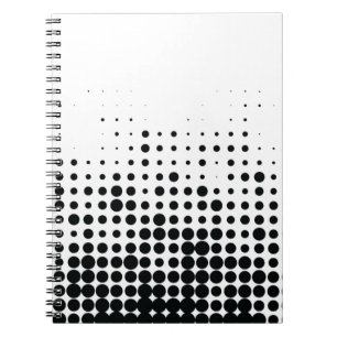 Modern, speels, stadgeometrisch cirkelpatroon notitieboek