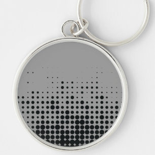 Modern, speels, stadgeometrisch cirkelpatroon sleutelhanger