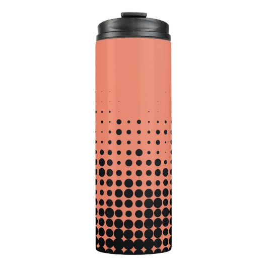 Modern, speels, stadgeometrisch cirkelpatroon thermosbeker (Voorkant)