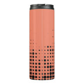 Modern, speels, stadgeometrisch cirkelpatroon thermosbeker (Achterkant)