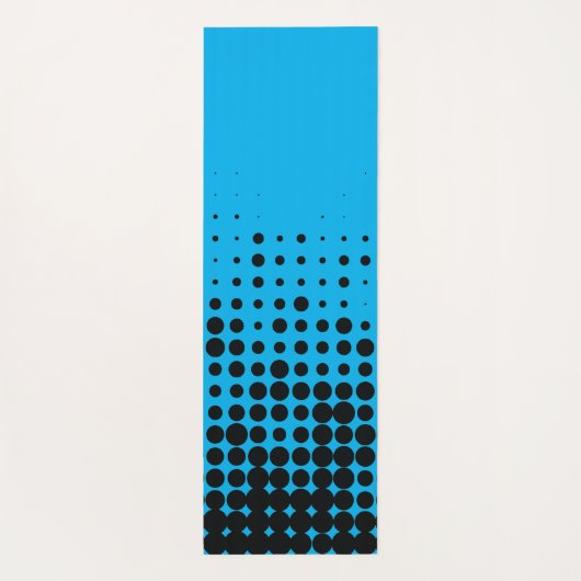 Modern, speels, stadgeometrisch cirkelpatroon yogamat (Achterkant)