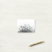 Modern, speels, urbane geometrische cirkelpatroon post-it® notes (Op bureau)