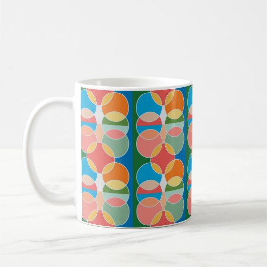 Modern speelse cirkels ontwerp drinkware mok (Links)