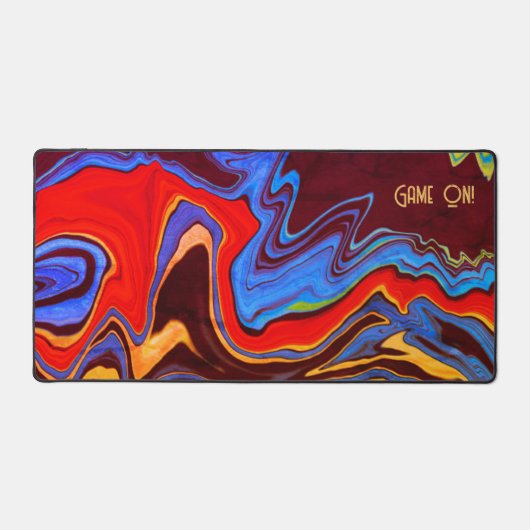 Modern spel op Abstracte verontruste kleurrijke ga Bureaumat (Voorkant)