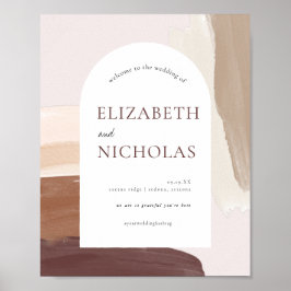 Modern Spiced Terracotta | Welkomstteken voor brui Poster